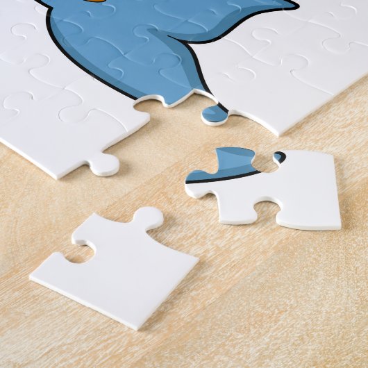 衣装を着た宇宙飛行士としてのイルカ ジグソーパズル (側面)