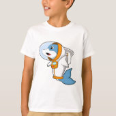 衣装を着た宇宙飛行士としてのイルカ Tシャツ (正面)
