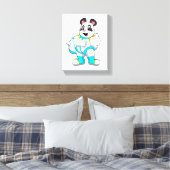 衣装を着た宇宙飛行士としてのパンダ キャンバスプリント (インサイチュ (寝室))