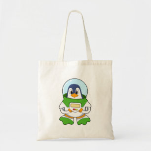 衣装を着た宇宙飛行士としてのペンギン トートバッグ