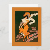 . .衣装を着た悪魔の競売女性 ポストカード (正面/裏面)