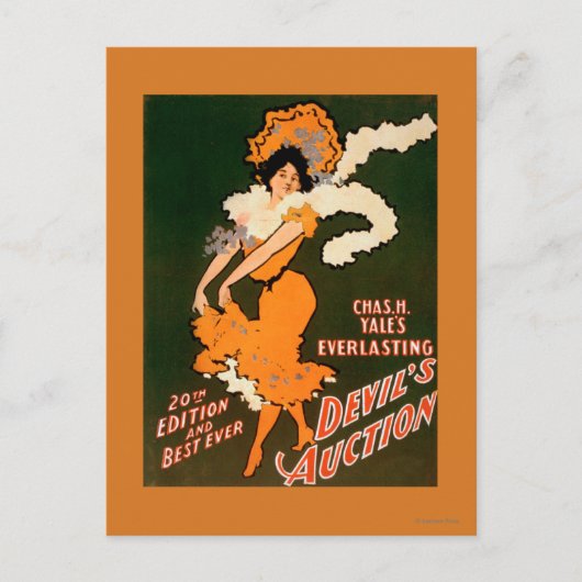 . .衣装を着た悪魔の競売女性 ポストカード (正面)