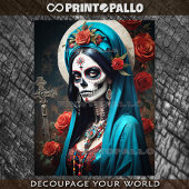 衣装を着た花が咲くサンタ伝統的ミュエルテ 薄葉紙