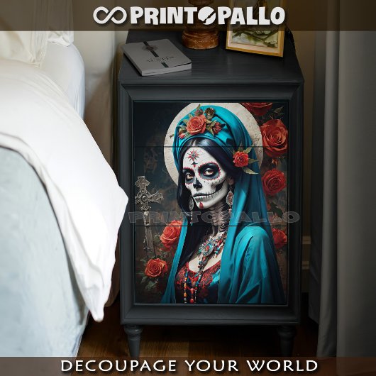 衣装を着た花が咲くサンタ伝統的ミュエルテ 薄葉紙