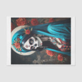 衣装を着た花が咲くサンタ伝統的ミュエルテ 薄葉紙 (正面)