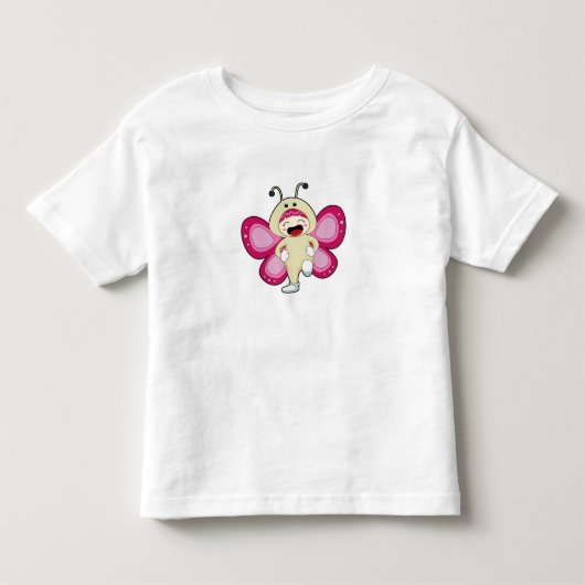 衣装を着た蝶々 トドラーTシャツ (正面)