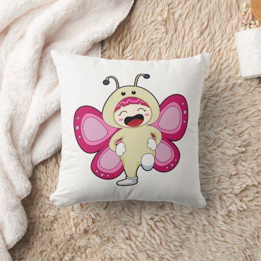 衣装を着た蝶 クッション (ブランケット)