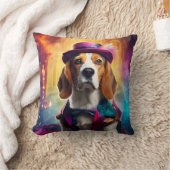 衣装を着鮮やかたビーグル クッション (ブランケット)