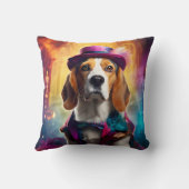 衣装を着鮮やかたビーグル クッション (裏面)