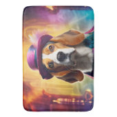 衣装を着鮮やかたビーグル バスマット (正面縦)