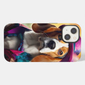 衣装を着鮮やかたビーグル iPhoneケース (裏面横)