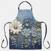 衣装ジュエリーオン青デニム エプロン (正面)