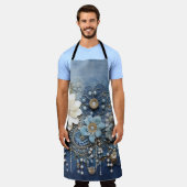 衣装ジュエリーオン青デニム エプロン (着用した状態)