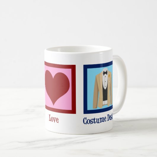 衣装デザイナーの平和の愛のコスチューム コーヒーマグカップ (正面右)