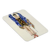 衣装デザイン踊りガール（カラーリソ） マグネット (右側)