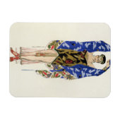 衣装デザイン踊りガール（カラーリソ） マグネット (横)