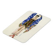 衣装デザイン踊りガール（カラーリソ） マグネット (左側)