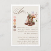 衣装ドレスコードフローラウェスタン結婚ブーツ エンクロージャーカード (正面)