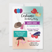 衣装ドレファンシース誕生パーティー招待状 招待状 (正面)