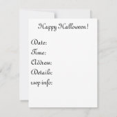 衣装パーティの招待状 招待状 (裏面)