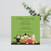 衣装パーティーハローウィンパーティ招待状 招待状 (スタンド正面)