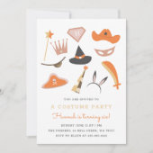 衣装パーティー子供の誕生日パーティーハロウィーン001イン 招待状 (正面)