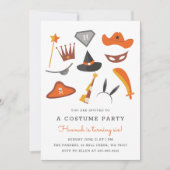 衣装パーティー子供の誕生日パーティーハロウィーン002 招待状 (正面)