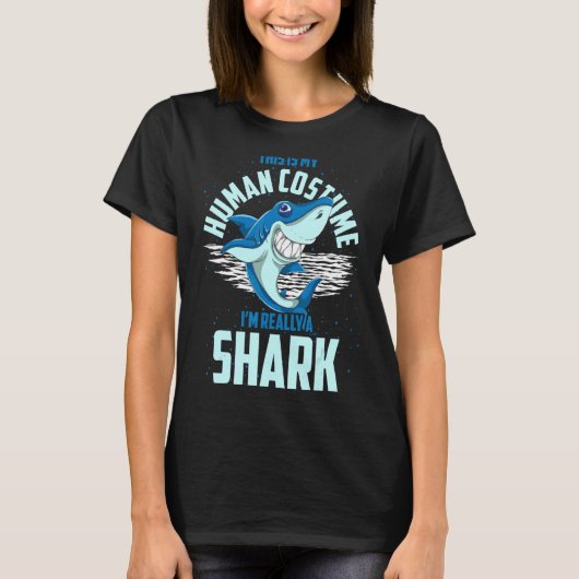 衣装パーティー海動物の捕食者サメ Tシャツ (正面)