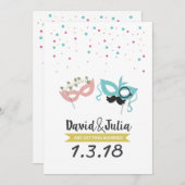 衣装パーティー結婚式招待状 招待状 (正面/裏面)