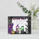 衣装パーティー | ハローウィンパーティ招待状 ポストカード (スタンド正面)