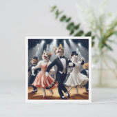 衣装パーティー、社交ダンスダンスパーティー、猫 招待状 (スタンド正面)