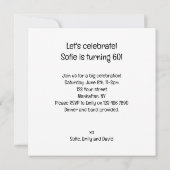 衣装パーティー、社交ダンスダンスパーティー、猫 招待状 (裏面)