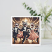 衣装パーティー、社交ダンスダンスパーティー、猫 招待状 (スタンド正面)