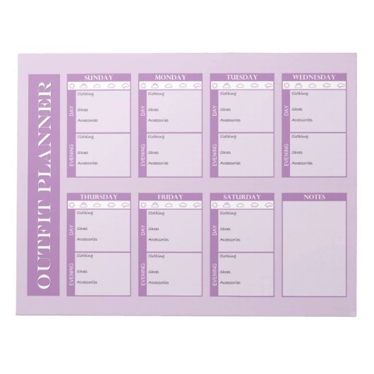 衣装プランナーティアノ遠くにート ノートパッド (正面)