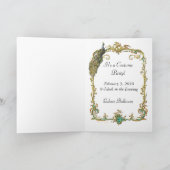 衣装ボールヴィンテージスタイルアートデザイン 招待状 (内部)