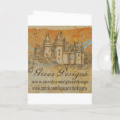 衣装ボールヴィンテージスタイルアートデザイン 招待状 (裏面)