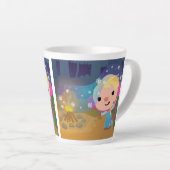 衣装マグの桃 カフェラテマグ (右アングル)