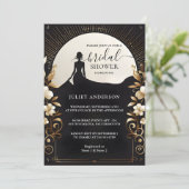 衣装メンズタキシードはっきりしたブラックタイブライダルシャワー 招待状 (スタンド正面)