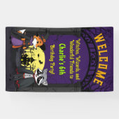 衣装不気味を着た森の動物パーティーへようこそ 横断幕 (横)