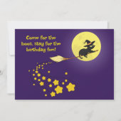 衣装誕生日のスプークの木版動物 招待状 (裏面)