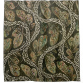 衣装(1938)葉植物抽象芸術模様 シャワーカーテン (正面)