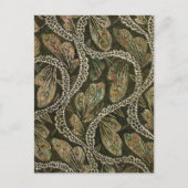 衣装(1938)葉植物抽象芸術模様 ポストカード (正面)