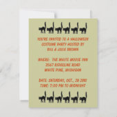 衣裳のハローウィンパーティの招待状の黒猫 招待状 (裏面)