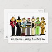衣裳のパーティの招待状、デザインの凝った服の子供 インビテーションポストカード (正面/裏面)
