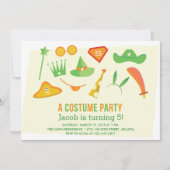 衣裳のパーティーの男の子の誕生日のパーティの招待状 招待状 (正面)