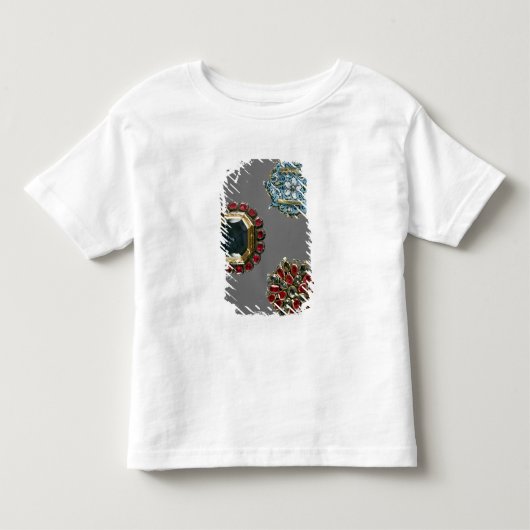 衣裳のブローチの選択 トドラーTシャツ (正面)