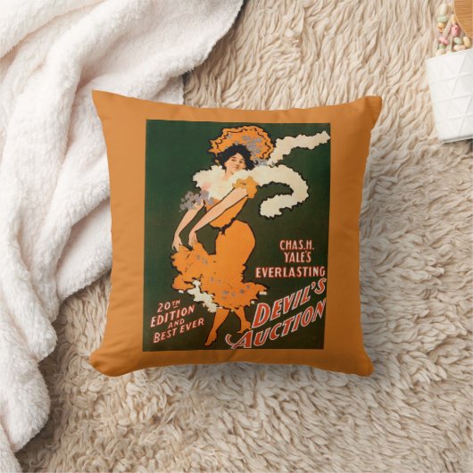 衣裳の劇場の悪魔のオークションの女性 クッション (ブランケット)