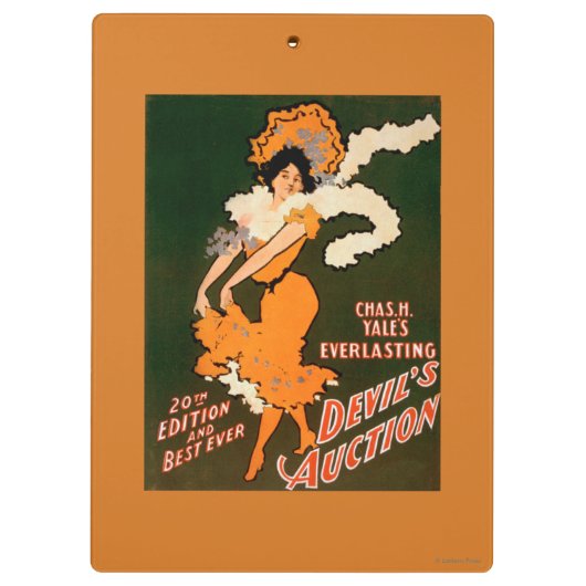 衣裳の劇場の悪魔のオークションの女性 クリップボード (裏面)