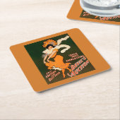 衣裳の劇場の悪魔のオークションの女性 スクエアペーパーコースター (アングル)