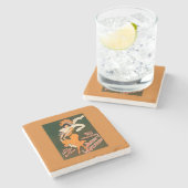 衣裳の劇場の悪魔のオークションの女性 ストーンコースター (横)